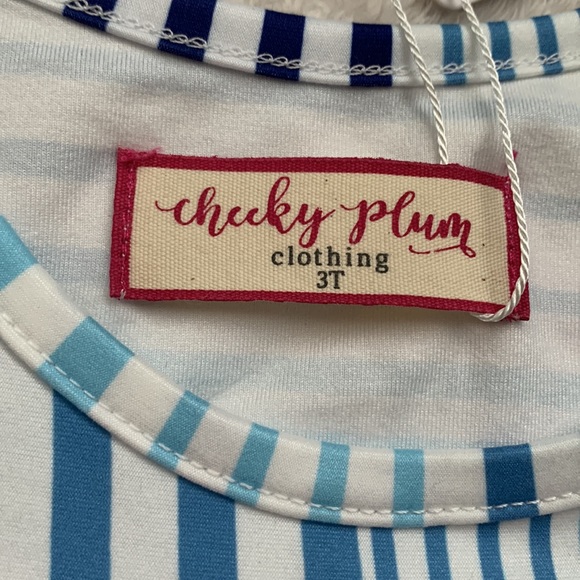 NWT Cheeky Plum Firecracker 3T Loungewear Gown Red White Blue - Picture 7 of 11